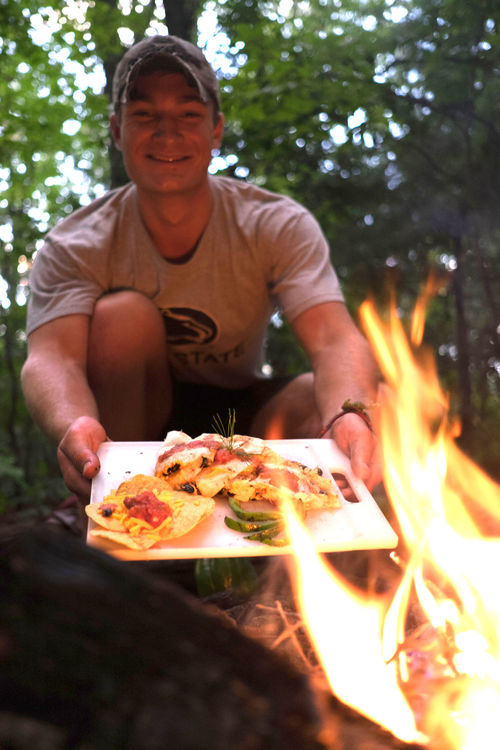 How’s this for gourmet camp cooking?