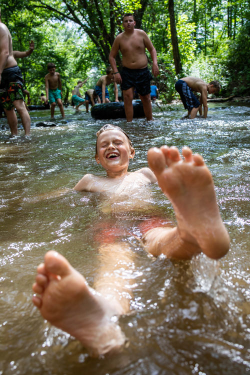 Cooling off in the creek