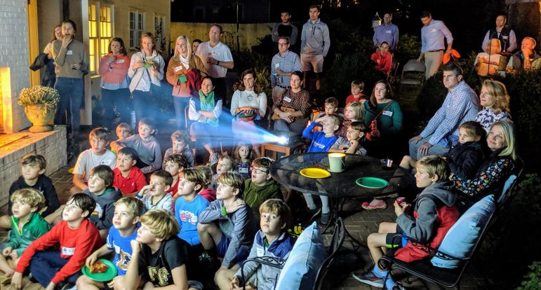 It was a beautiful night in Raleigh to enjoy an outside camp movie under the stars.