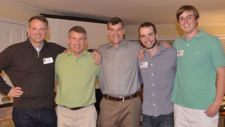 (L to R) Steve Wildey, Frank Jackson, Yates, Ben Broadhead, & Breaux Tubbs