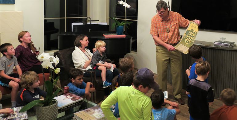 The boys discussed the Falling Creek CODE and how the values it details are a strong base to the camp community at Falling Creek. Yates shared a CODE poster and then one of the boys excitedly drew a raffle ticket that allowed him to take the poster home with him.