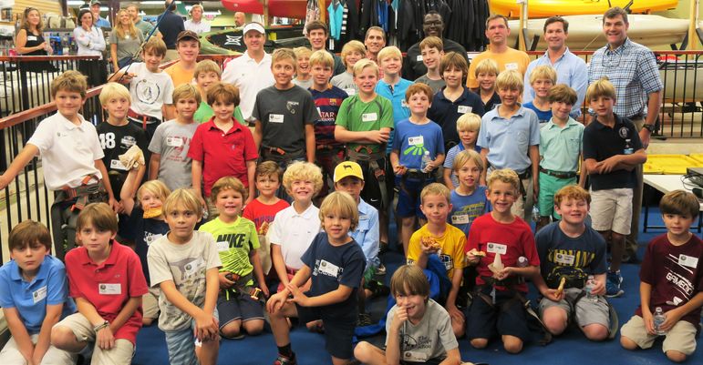 What a great group of boys who are thinking about coming to camp, veterans, staff, alumni, and dads who went to Father/Son Weekend!