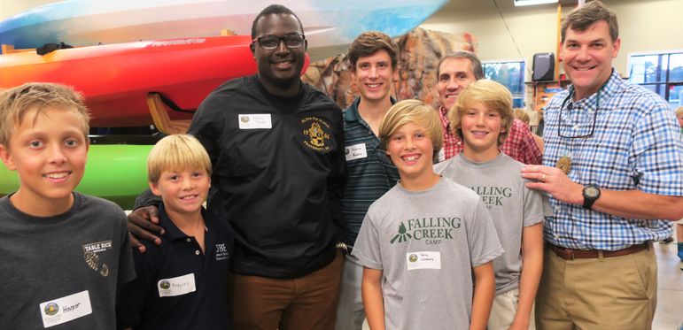 l to r: Harper K, Rodgers M., Harry Titus, Andrew Maddox, Spivey W, Dr. Steven Feingold, Bennett B, and Yates