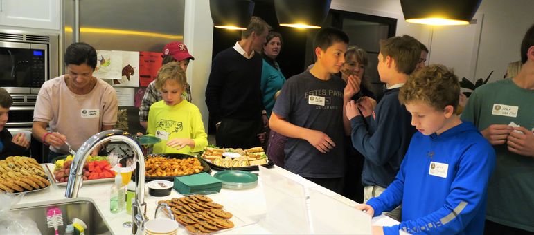 Everyone enjoyed the chicken tenders, fruit, tasty sandwiches, and treats Bevan and Chris offered.