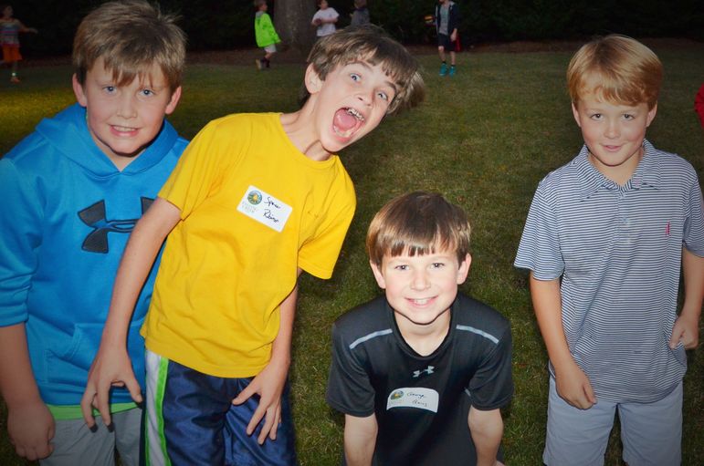 Many of the boys played football before Yates and Mickey presented the new camp movie and handed out the exclusive 2015 trunk sticker only available to those that attend the camp movies/reunions.