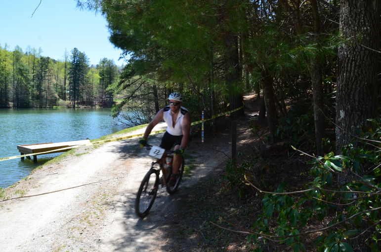 Arriving at the lower of the two lakes on top of the mountain in the main campus of Falling Creek Camp