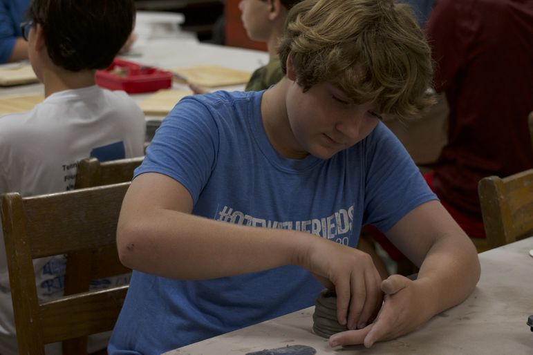 Making coil pots in pottery today