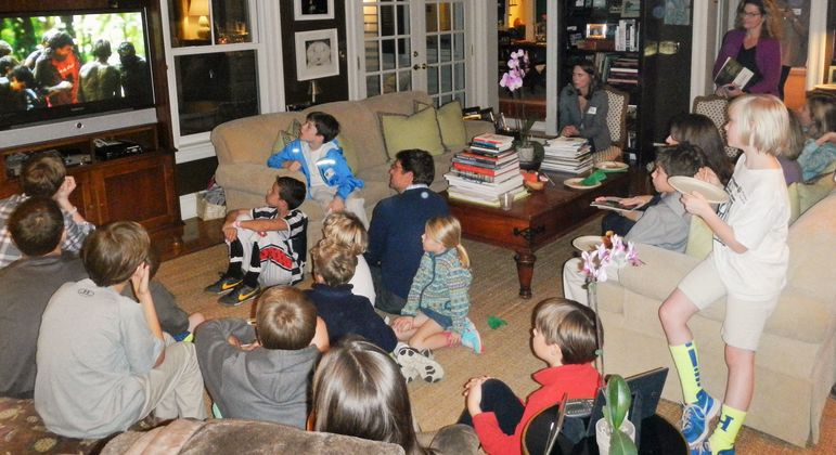 Everyone enjoyed watching the brand new camp movie.