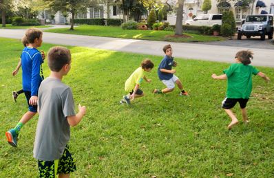 Backyard football games never get old.