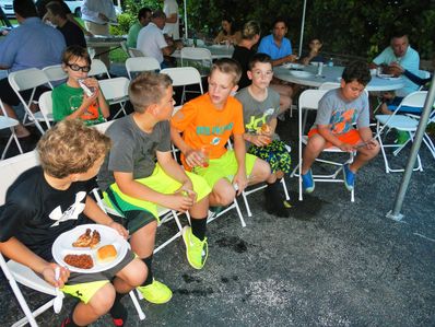 Several of the veteran campers helped Yates answer questions from boys and parents who came to learn more about Falling Creek.