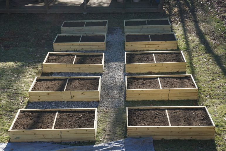 Our new raised beds for the F.A.R.M. program at Falling Creek Camp.