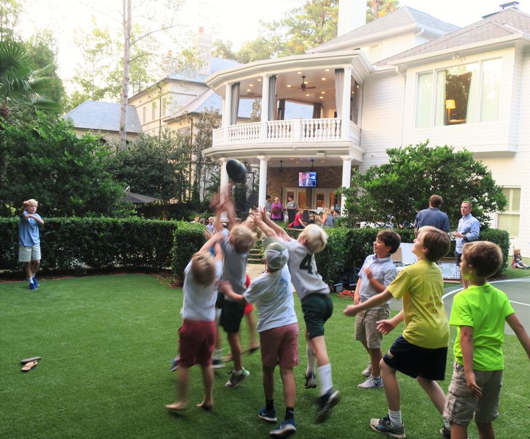 Football remains a popular with the boys.