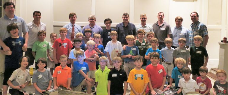 The boys were joined by dads who were campers at Falling Creek or who have attended Father/Son Weekend. Dusty Davis, FCC’s Chaplain took time out of his busy schedule to come tonight to see everyone. He and his wife Mary Lou have raised their two sons and daughter here in B’ham. Dusty was a counselor in the 80’s when Yates and Goody were campers and CIT’s.