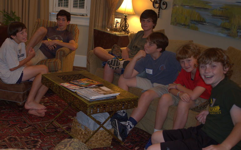Many of the boys enjoyed catching up. There’s nothing like camp friendships