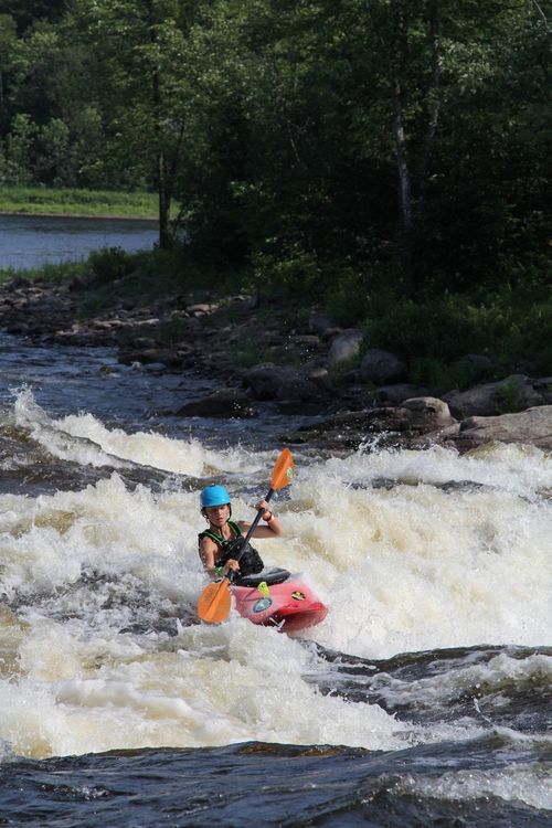 Cannon, from Ithaca, NY, showing everyone how to surf the big holes.