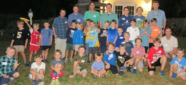 Raleigh show at the Funderburk’s home - all the boys in attendance, plus dads from Father/Son, alumni, and staff