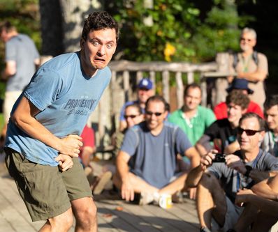 Steve Drewry sharing his hilarious acting talent during the