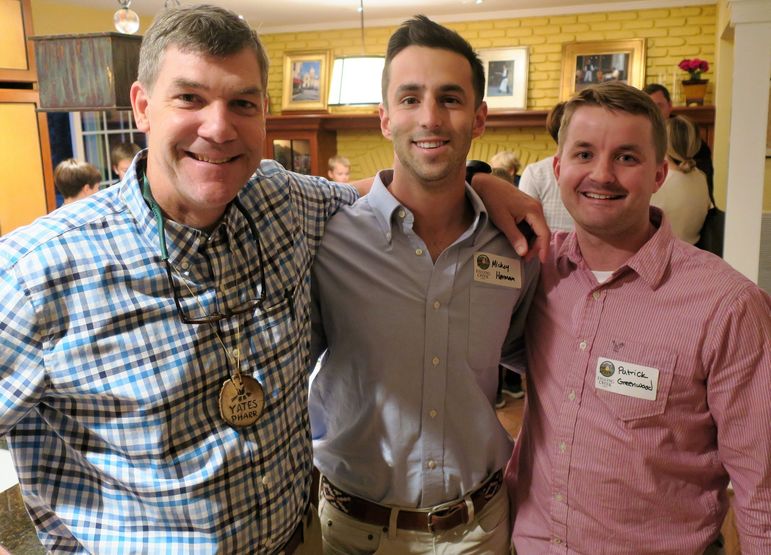 Yates with Mickey Herman and Patrick Greenwood in Alexandria, VA