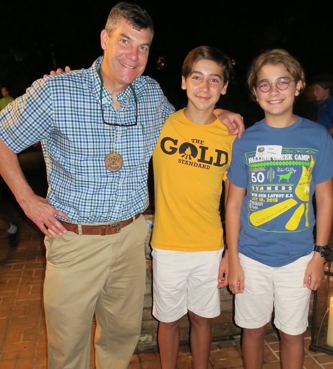 Yates with Sam and James Frushone in Raleigh