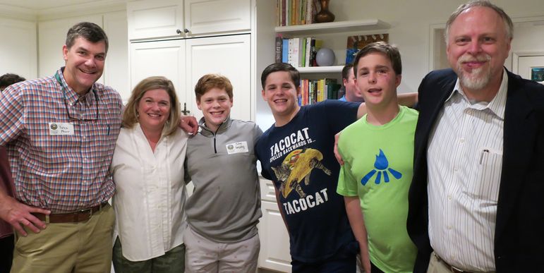 Yates with the Greeley family. Nicci and Chris have served as camp doctors the past two summers during the final week of Main Camp. The Greeley boys will be back at Main Camp in 2019!