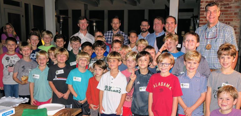 FCC Alumni and Fathers that have participated in the Father/Son Weekend joined the boys for a group photo in Birmingham