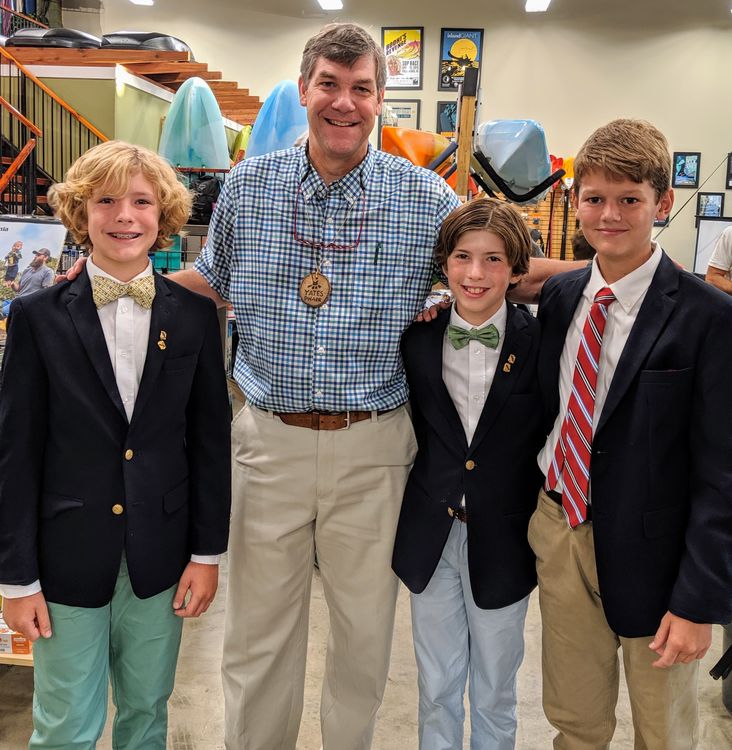 We enjoyed catching up with these campers in Charleston! They made the effort to come to the Movie Show and Reunion before their evening cotillion ( L to R: Wells G, Woods G, and Tommy S)