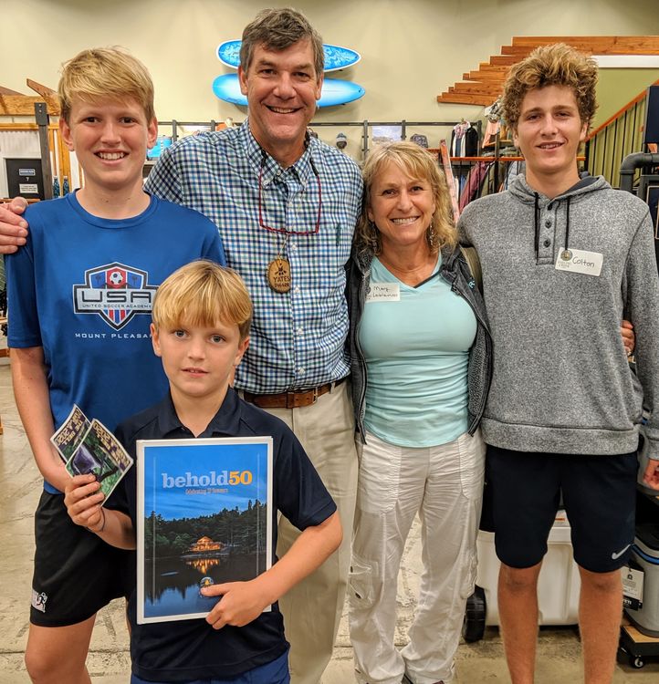 L to R - Lukey S, Benny S, Yates , Nurse Mary Lobianco, and Colton L