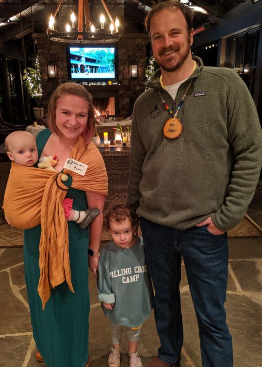 John Bates, Director of Staff & Camper Development, Alexandria, Hala Ann, and Julip enjoyed reconnecting with everyone tonight. John was a camper and counselor for many years since the early 90s at FCC before joining the full-time leadership team.