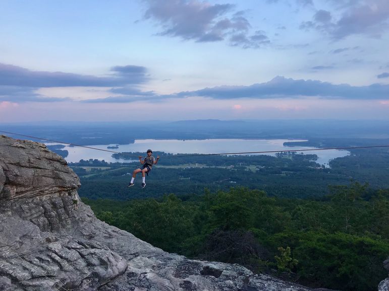The climbers are enjoying Foster Falls and Sand Rock outside Chattanooga, Tennessee today!