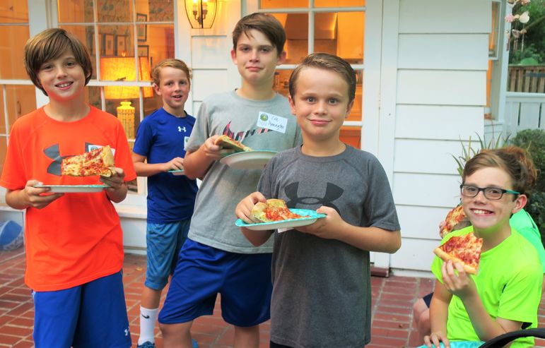 Pizza is always a favorite, especially with summer camp buddies.