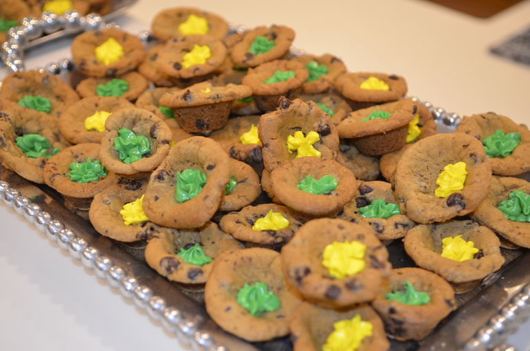 Kayla made some delicious homemade green and gold chocolate chip treats. No surprise they were a huge hit. Thanks Kayla!