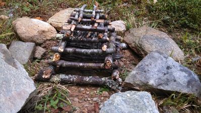 You can use these platforms to stuff your kindling (preferably one of the lower levels).