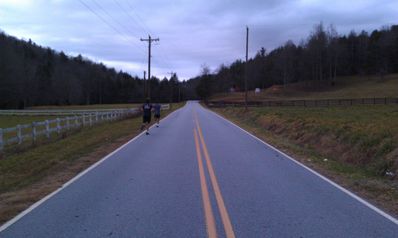 Frank and Crom completing their ‘Fit-In’ on Green River Rd. - December, 2012